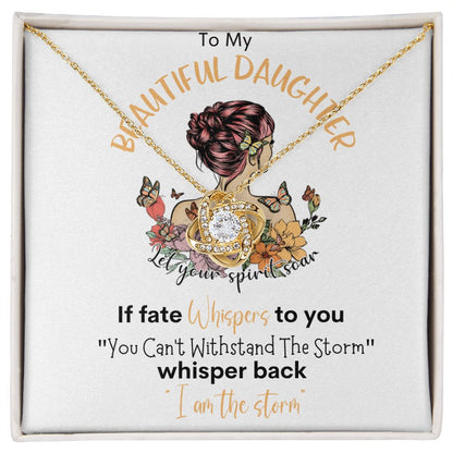 Beautiful Daughter Storm Love Knot Necklace