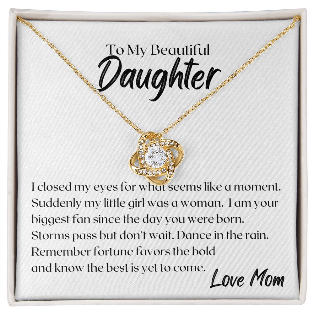 Daughter Fortune Love Knot Necklace