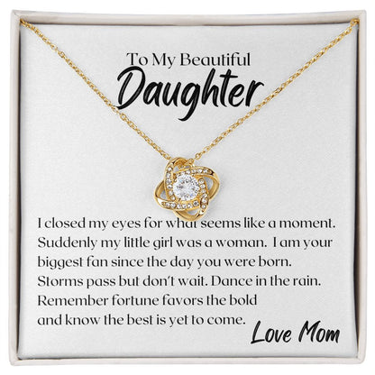 Daughter Fortune Love Knot Necklace