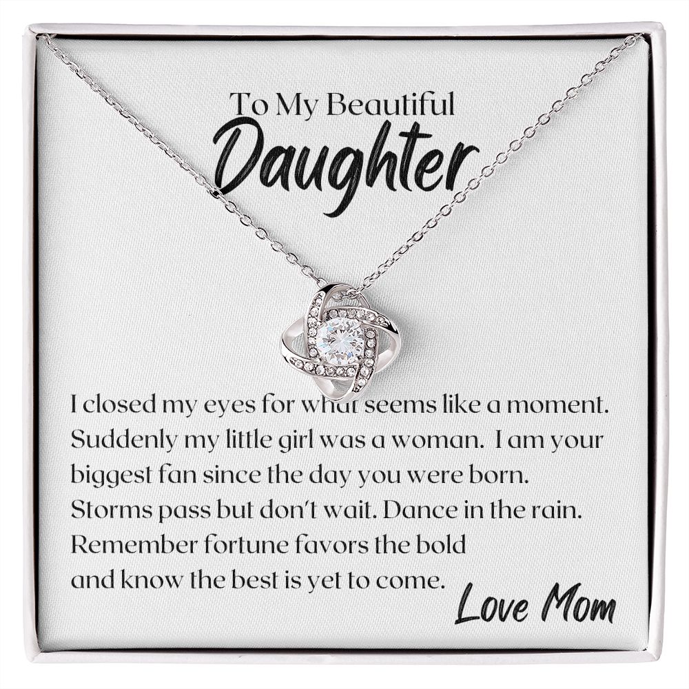 Daughter Fortune Love Knot Necklace