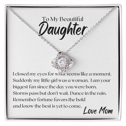 Daughter Fortune Love Knot Necklace