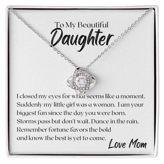 Daughter Fortune Love Knot Necklace