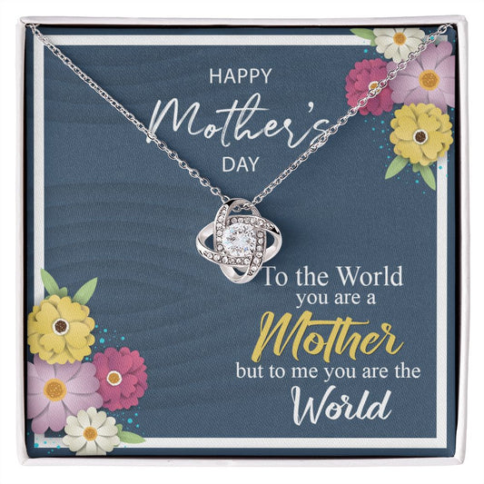 Mother's Day World Love Knot Necklace