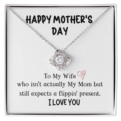 Wife Happy Mother's Day Love Knot Necklace