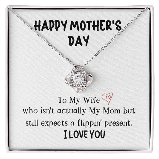 Wife Happy Mother's Day Love Knot Necklace