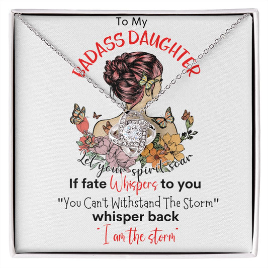 Badass Daughter Love Knot Necklace
