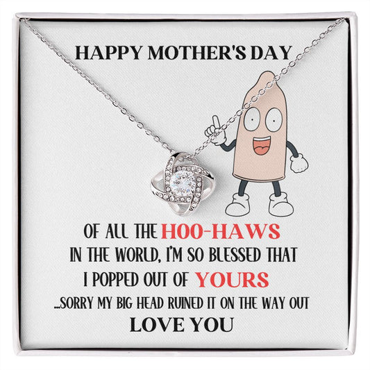 Mother's Day Your Hoo-Haw Love Knot Necklace