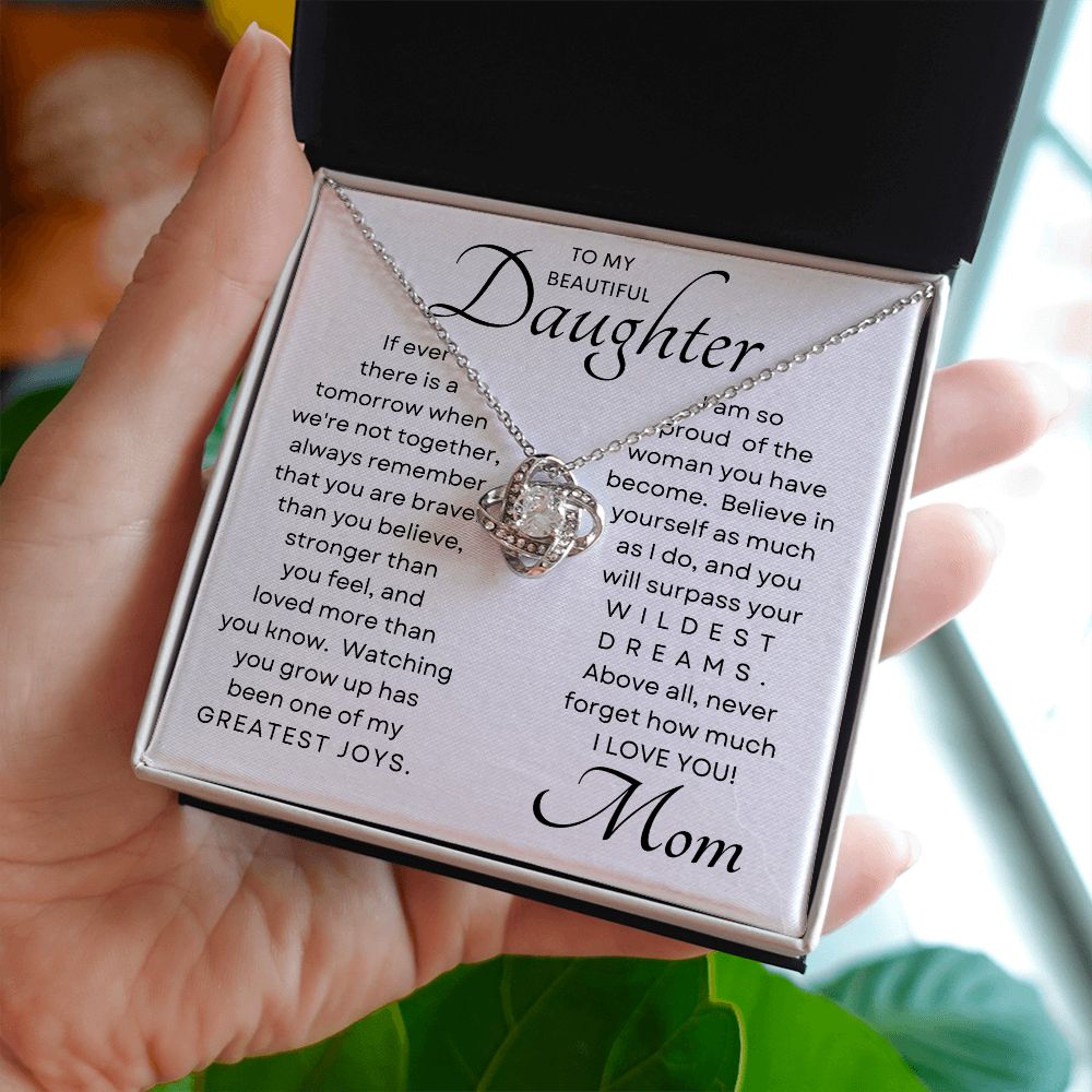 Daughter My Greatest Joy Love Knot Necklace