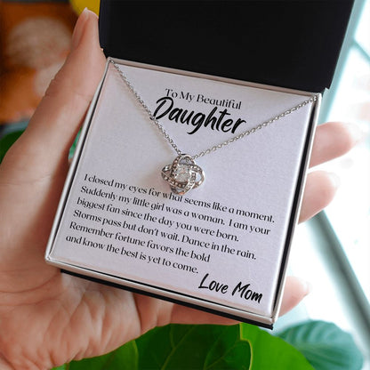 Daughter Fortune Love Knot Necklace