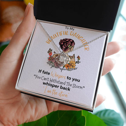 Beautiful Daughter Storm Love Knot Necklace