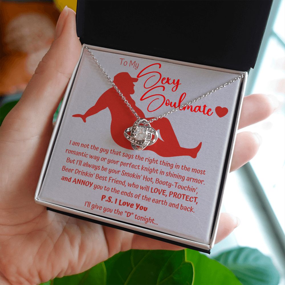 The "D" Sexy Soulmate Love Knot Necklace Red