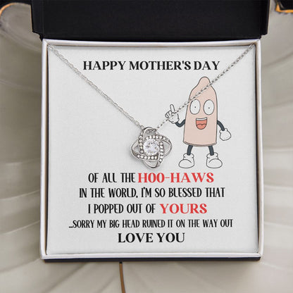 Mother's Day Your Hoo-Haw Love Knot Necklace