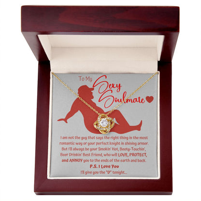 The "D" Sexy Soulmate Love Knot Necklace Red