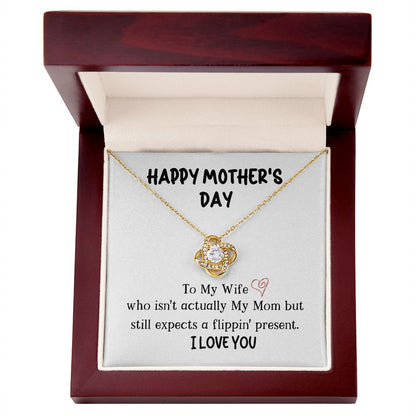 Wife Happy Mother's Day Love Knot Necklace