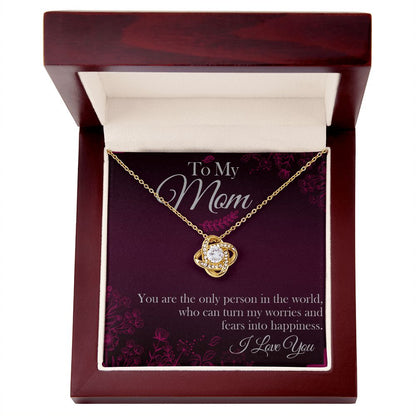 Mom You're The Only One Love Knot Necklace