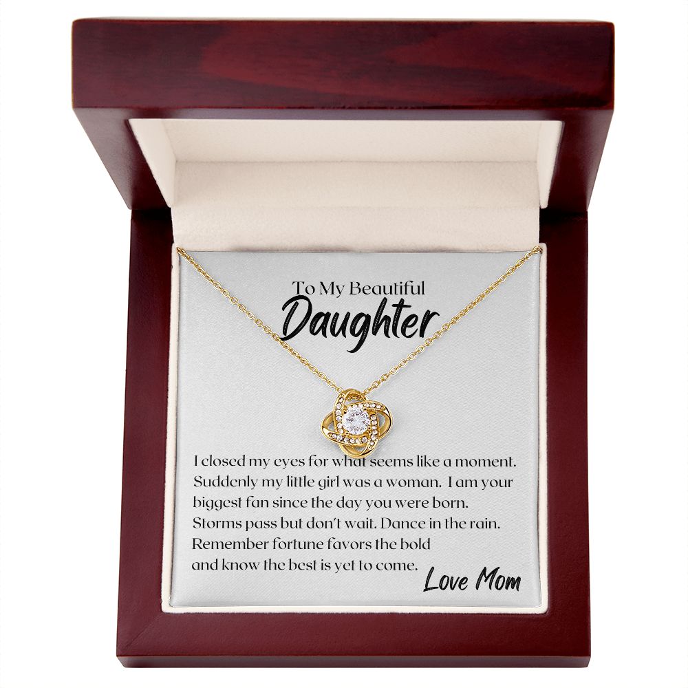 Daughter Fortune Love Knot Necklace
