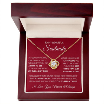 Beautiful Soulmate Special Red Love Knot Necklace