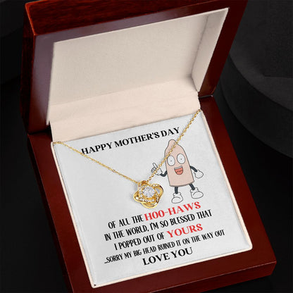 Mother's Day Your Hoo-Haw Love Knot Necklace