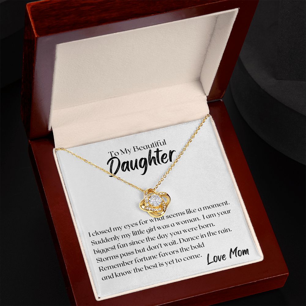 Daughter Fortune Love Knot Necklace