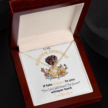 Beautiful Daughter Storm Love Knot Necklace