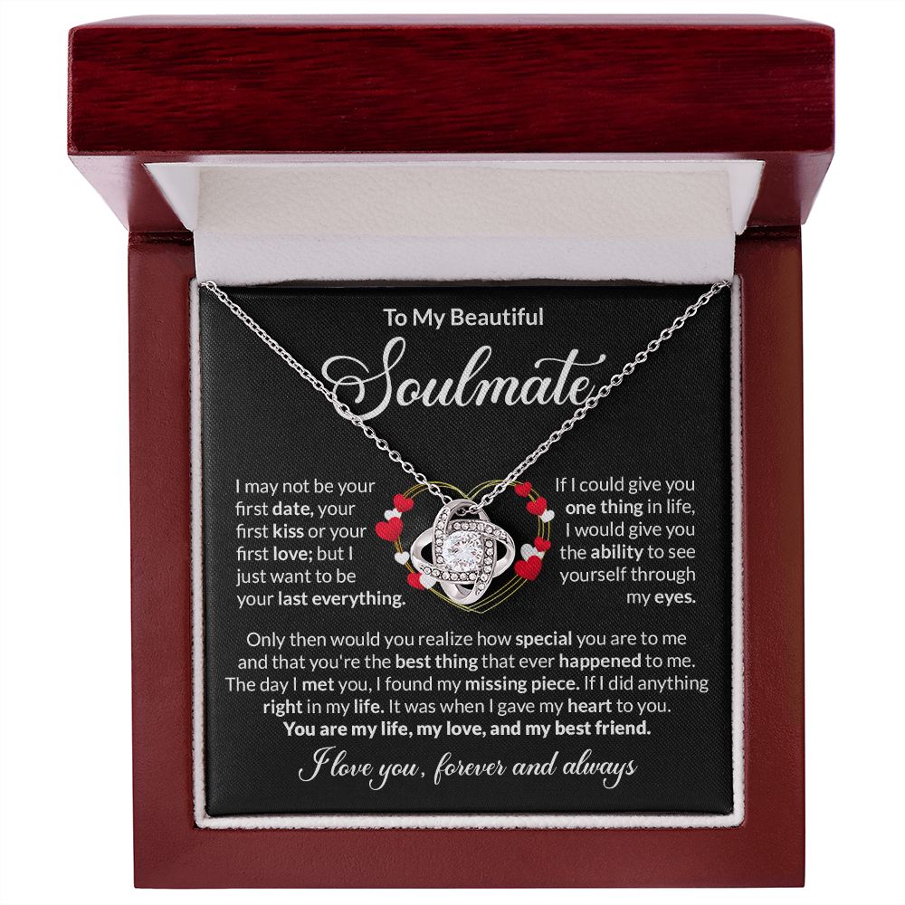 Soulmate Last Everything Gold Heart Love Knot Necklace