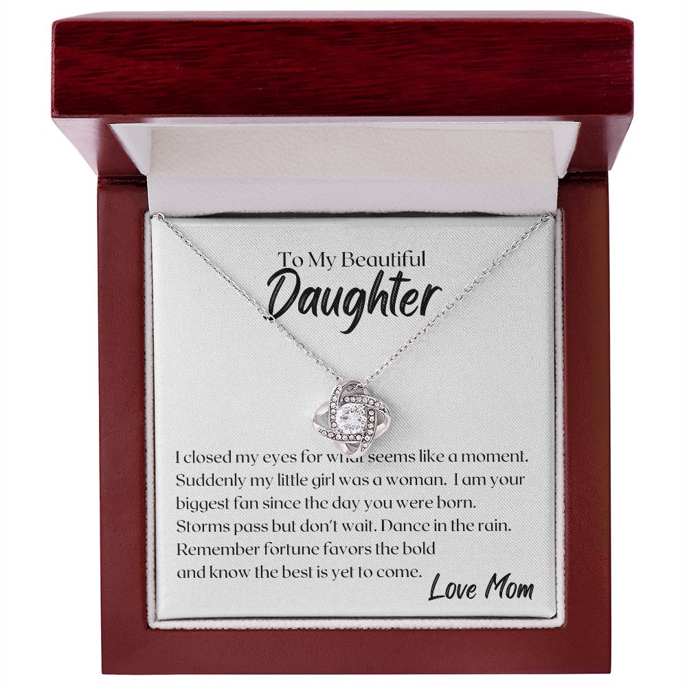 Daughter Fortune Love Knot Necklace
