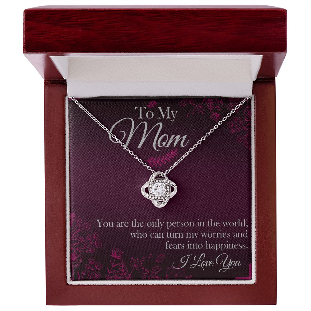 Mom You're The Only One Love Knot Necklace