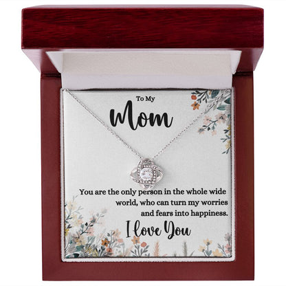 Mom The Only Person Love Knot Necklace