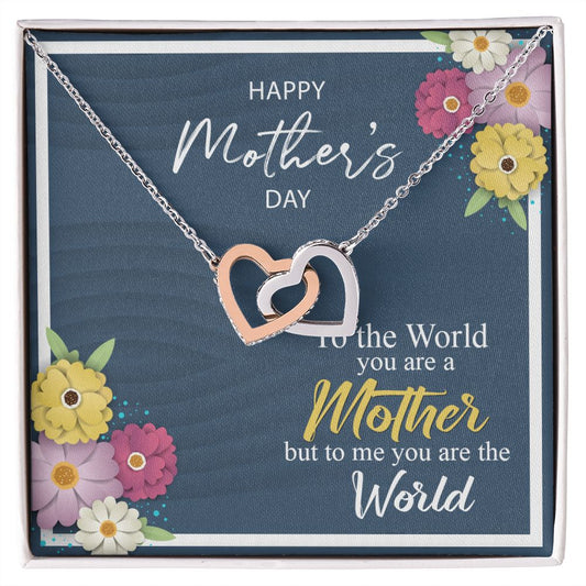 Mother's Day World Interlocking Hearts Necklace