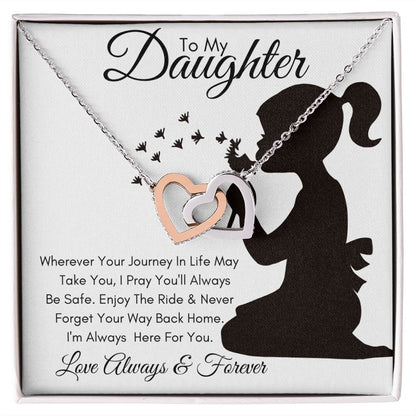 Daughter Journey / Interlocking Hearts Necklace