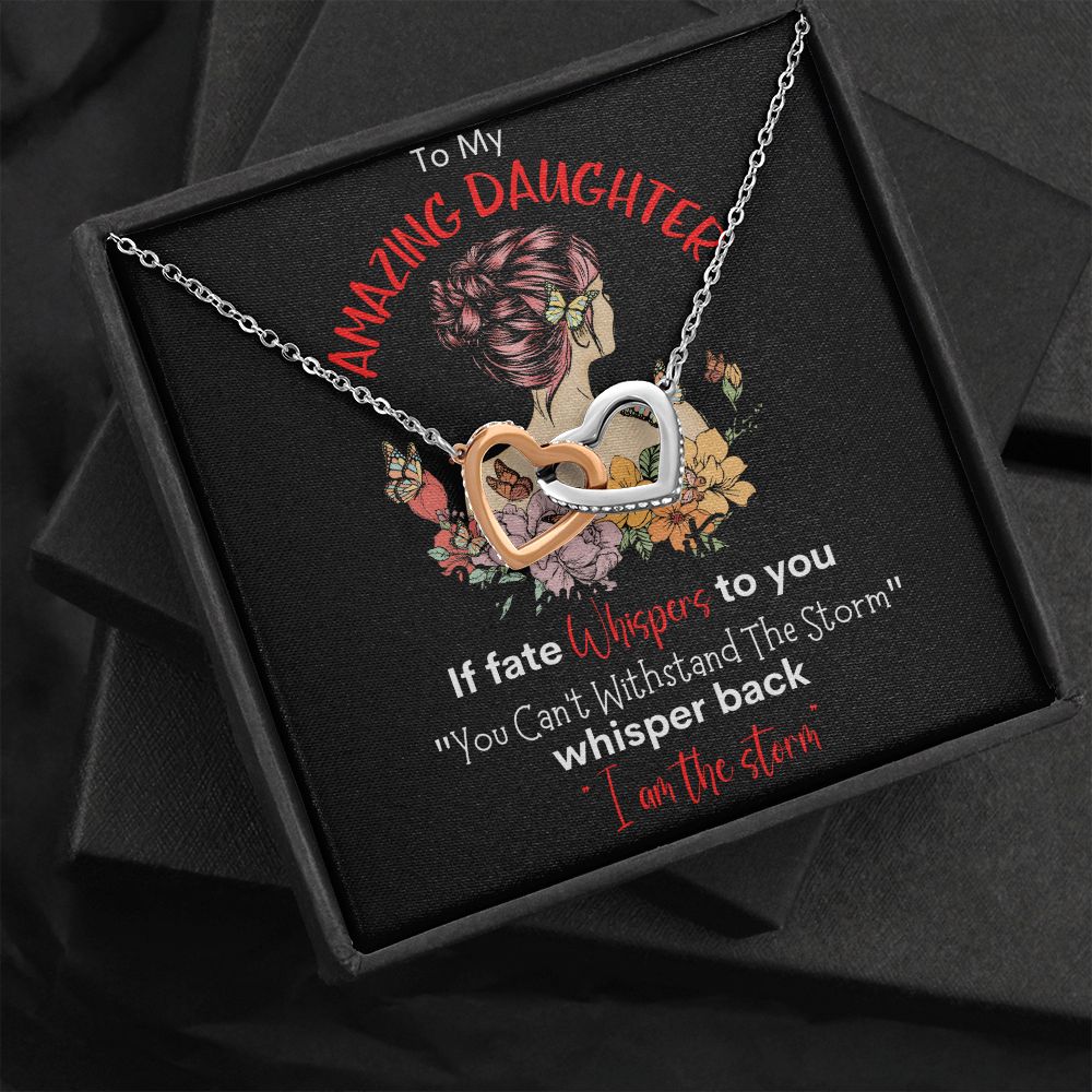 Amazing Daughter Interlocking Hearts Necklace
