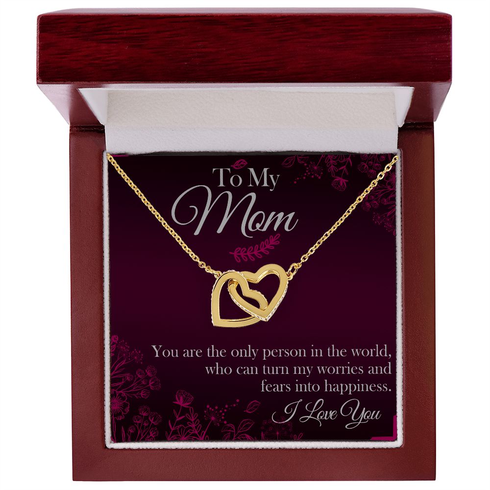 Mom You're The Only One Interlocking Hearts Necklace