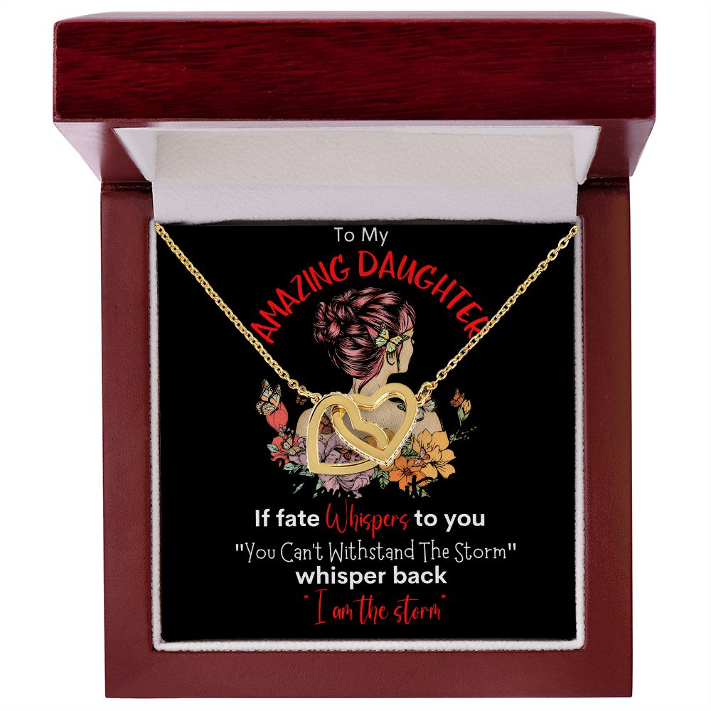 Amazing Daughter Interlocking Hearts Necklace