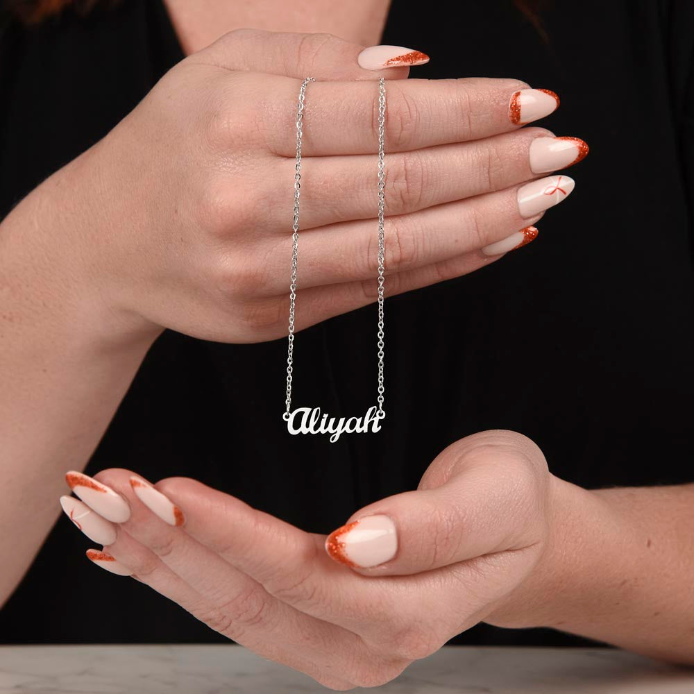 Daughter Old Lion Custom Name Necklace