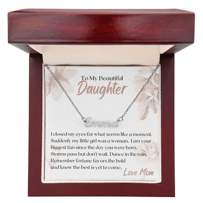 Beautiful Daughter Blush Personalized Name Necklace