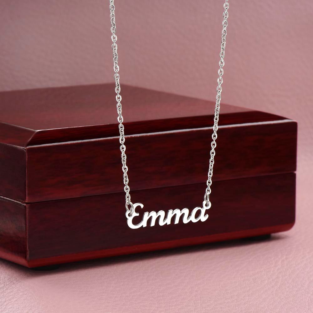 Best Friend Gold XMAS Tree Custom Name Necklace