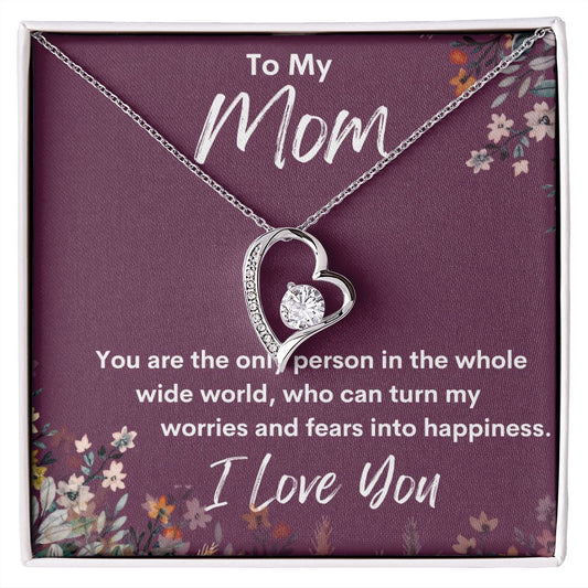 Mom The Only Person Wine Forever Love Necklace