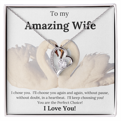 To My Amazing Wife/ Forever Love Necklace