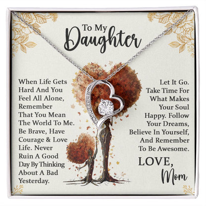 Daughter Be Awesome Forever Love Necklace