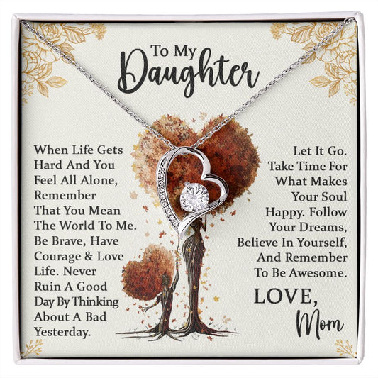Daughter Be Awesome Forever Love Necklace