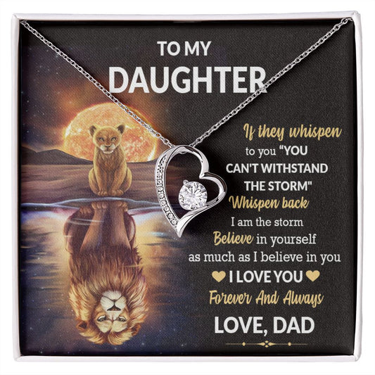 Daughter Lion Storm Whisper Forever Love Necklace