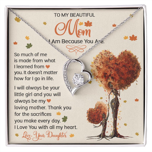 Mom Daughter I AM Forever Love Necklace