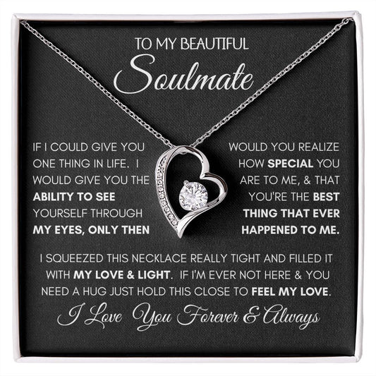 Beautiful Soulmate Special BLK Forever Love Necklace