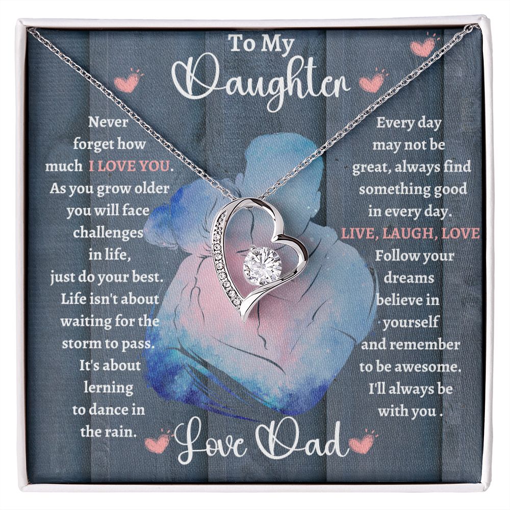 Dad Daughter Hug/ Forever Love Necklace