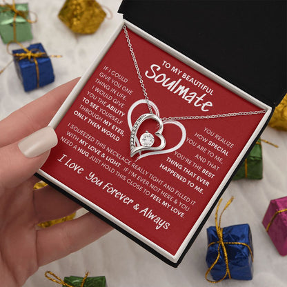 Beautiful Soulmate Special Big Red Heart Forever Love Necklace