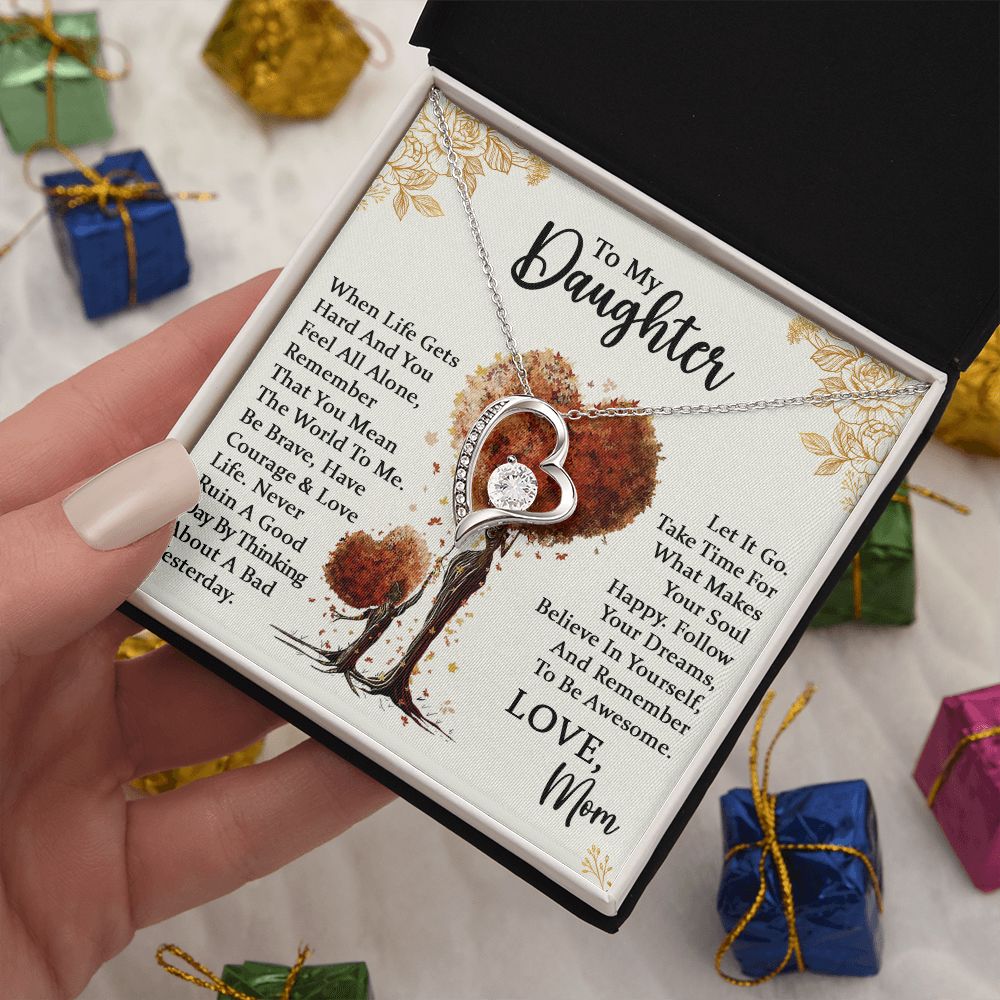 Daughter Be Awesome Forever Love Necklace