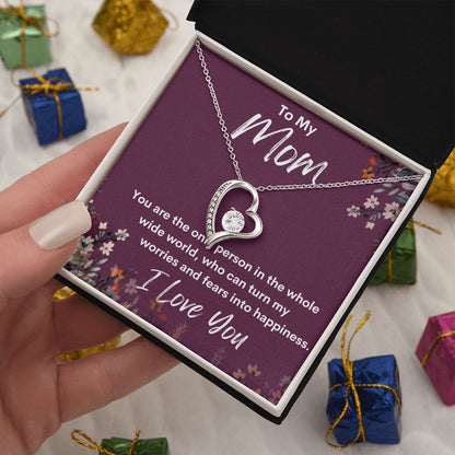 Mom The Only Person Wine Forever Love Necklace