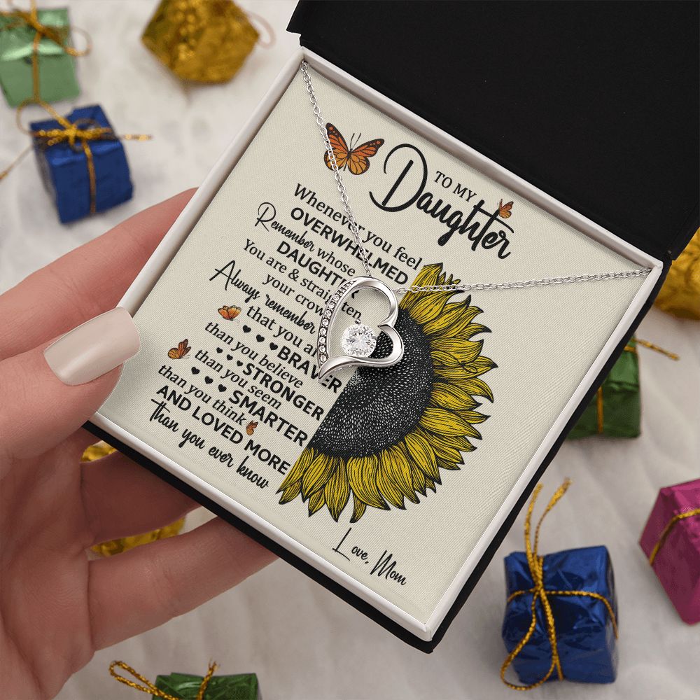 Daughter Sunflower Remember Forever Love Necklace