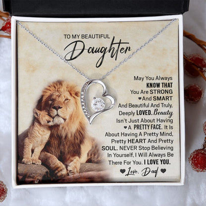 Daughter Pretty Lion Forever Love Necklace