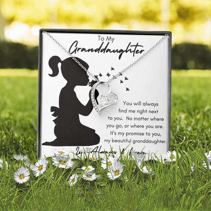 My Granddaughter Silhouette / Forever Love Necklace